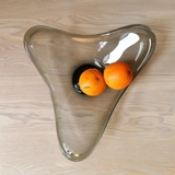 Fionia glass dish, Holmegaard Per Lutken , Smoke