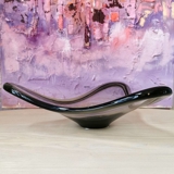 Fionia glass dish, Holmegaard Per Lutken , Smoke