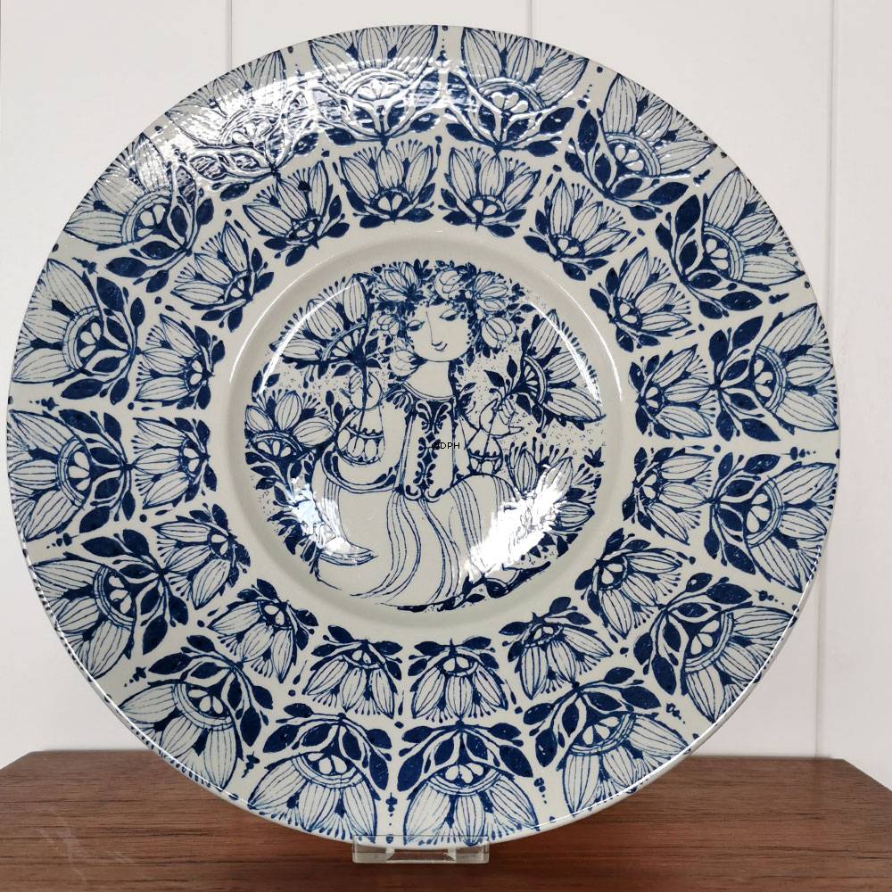 Wiinblad, Pige i midten, blå stregtegning