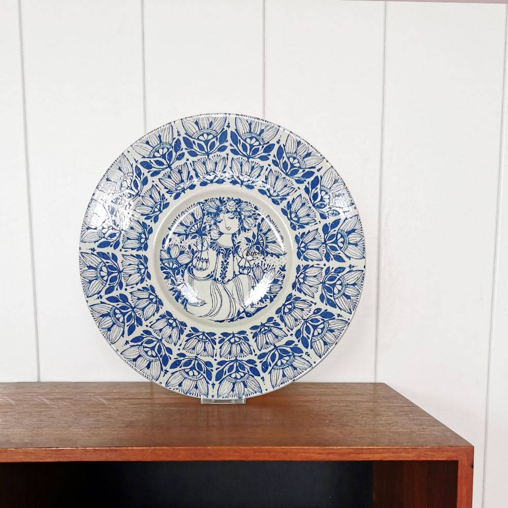 Wiinblad, Pige i midten, blå stregtegning