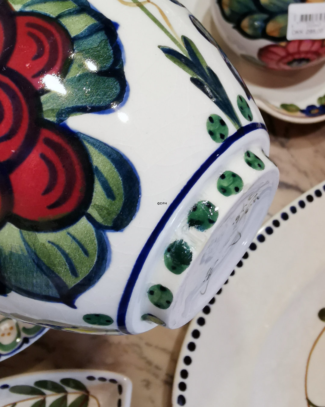 Aluminia vase nr. 413-345 (M. fejl)