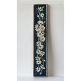 Relief with White Flowers on Blue Background, Soholm Stoneware