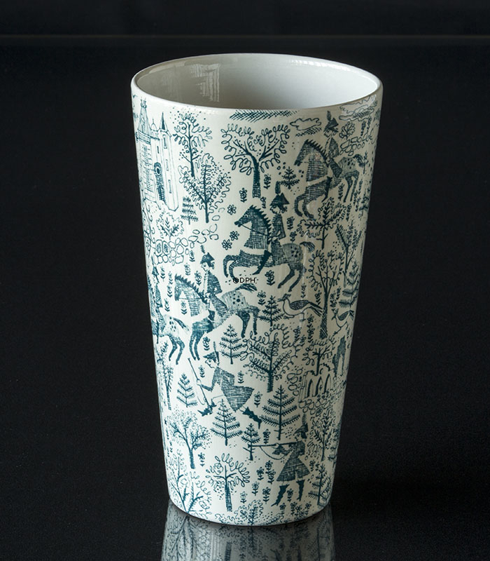 Vase Nymølle vase med jægere og slotte