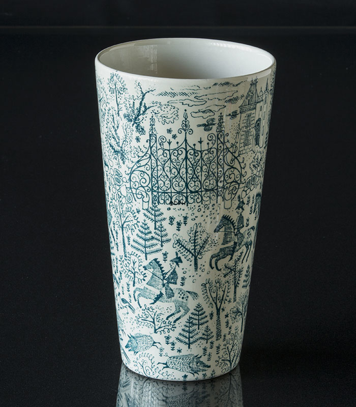 Vase Nymølle vase med jægere og slotte