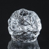 "Snow ball" small glass tealight holder, 7 cm