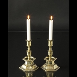 Brass Candle Sticks, Set, 21 cm high, Antique