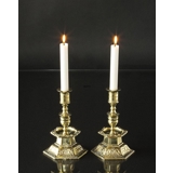 Brass Candle Sticks, Set, 21 cm high, Antique