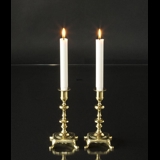 Old Brass Candle Sticks, Set, 19 cm high,