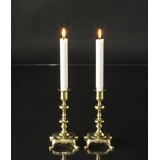 Old Brass Candle Sticks, Set, 19 cm high,