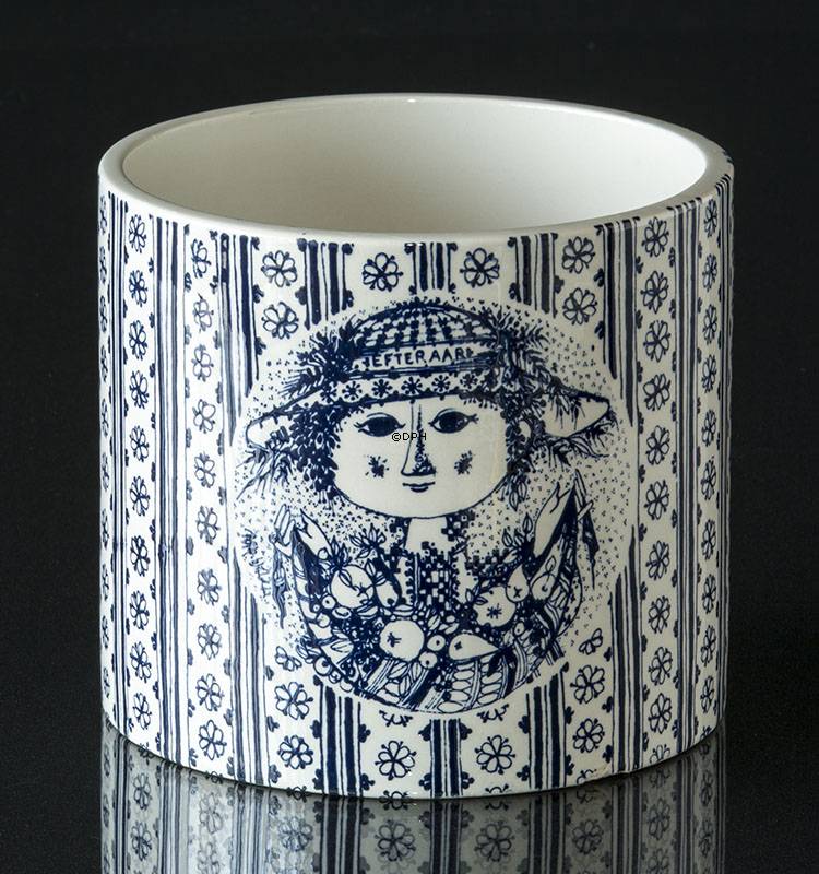 Wiinblad urtepotte - blå - Efterår