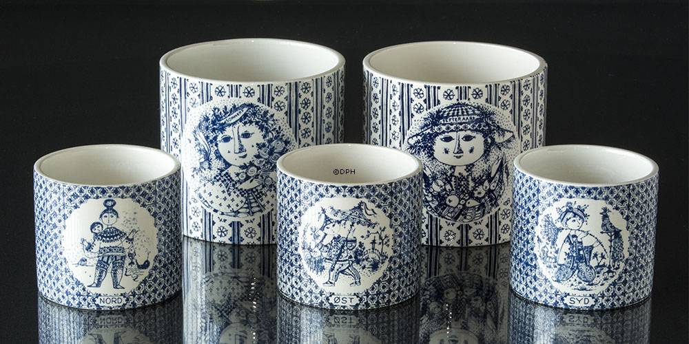 Wiinblad urtepotte - blå - Efterår