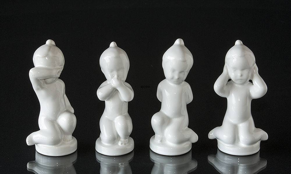 Søholm 4 stk figurer Sæt-  Ikke se, ikke høre, ikke tale, ikke vide