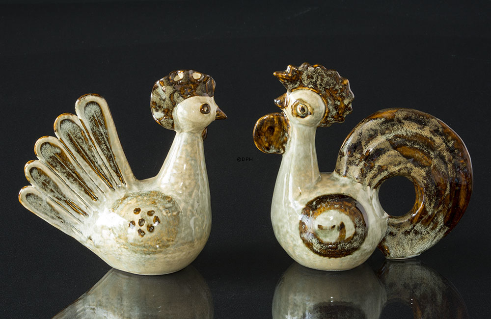 Søholm 2  figurer af høne og hane