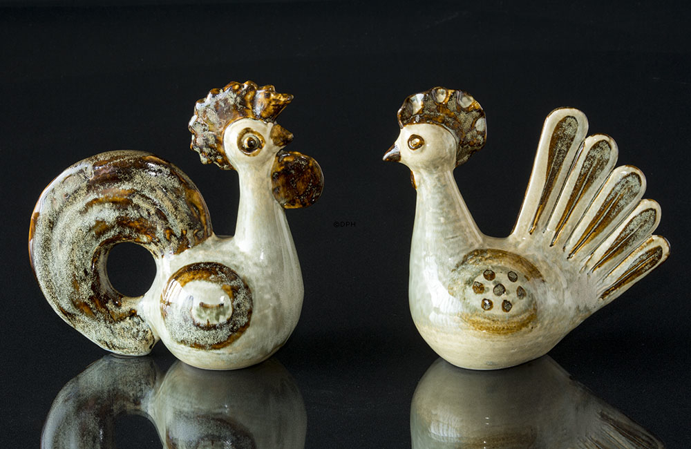 Søholm 2  figurer af høne og hane