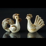 Soholm 2 figurines of hen and Cock