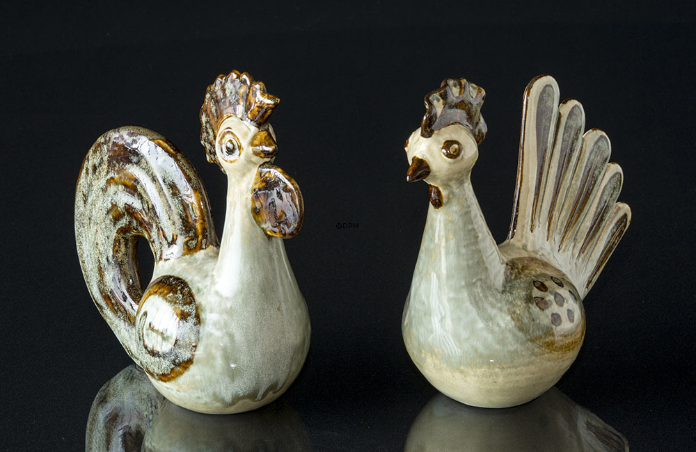 Søholm 2  figurer af høne og hane