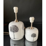 Holmegaard 4-årstider lampe, opal hvid med sort træ, Medium (uden skærm) - Udgået af produktion