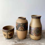 Hjorth Vase Nr. 53 mit Dekoration, Bornholmer Keramik