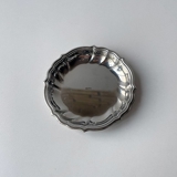 Sølv glasbakke af forskellige mærker, 8 cm, med brugsspor