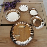 Cohr Denmark sølvplet glasbakke, 9 cm, med brugsspor
