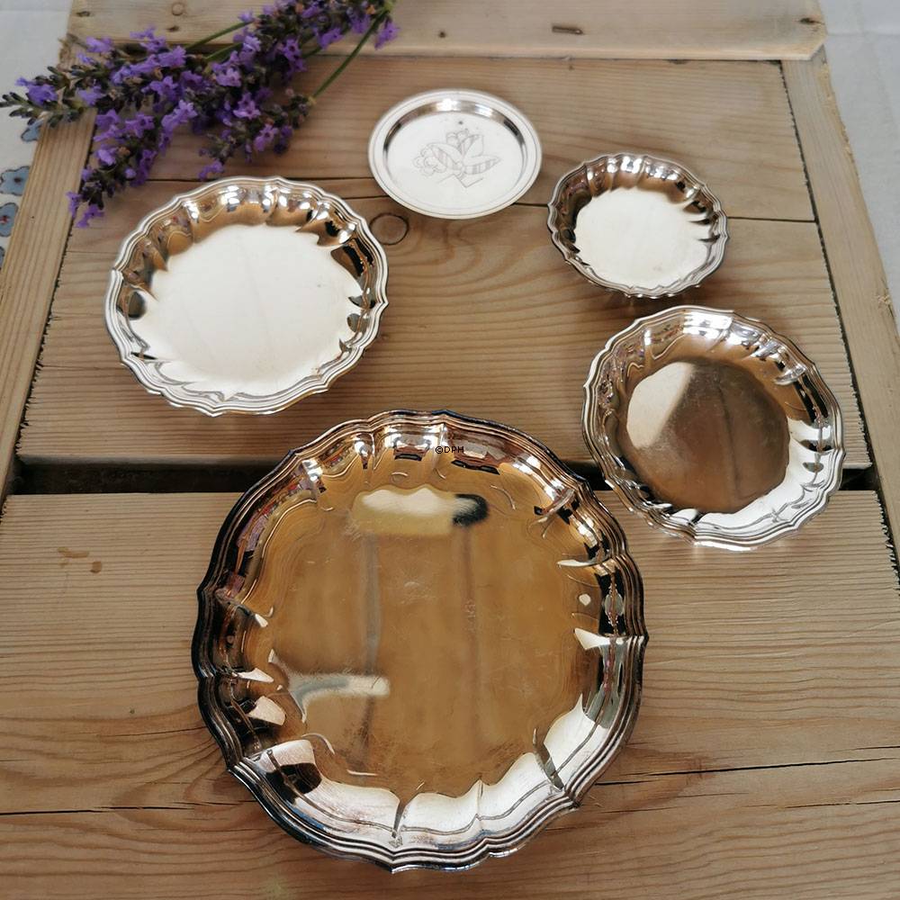 Cohr Denmark sølv glasbakke, 13 cm, med brugsspor