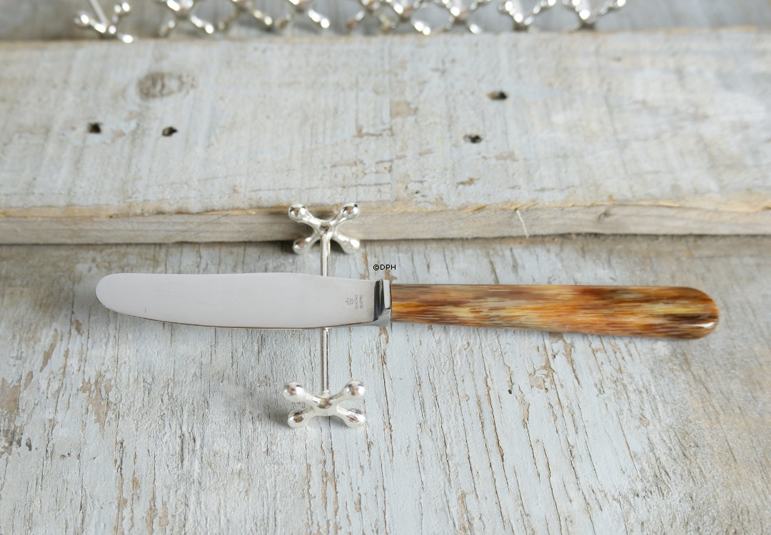 Knivstol i sølvplet, sæt af 16 stk. (Bestikholder til borddækning)