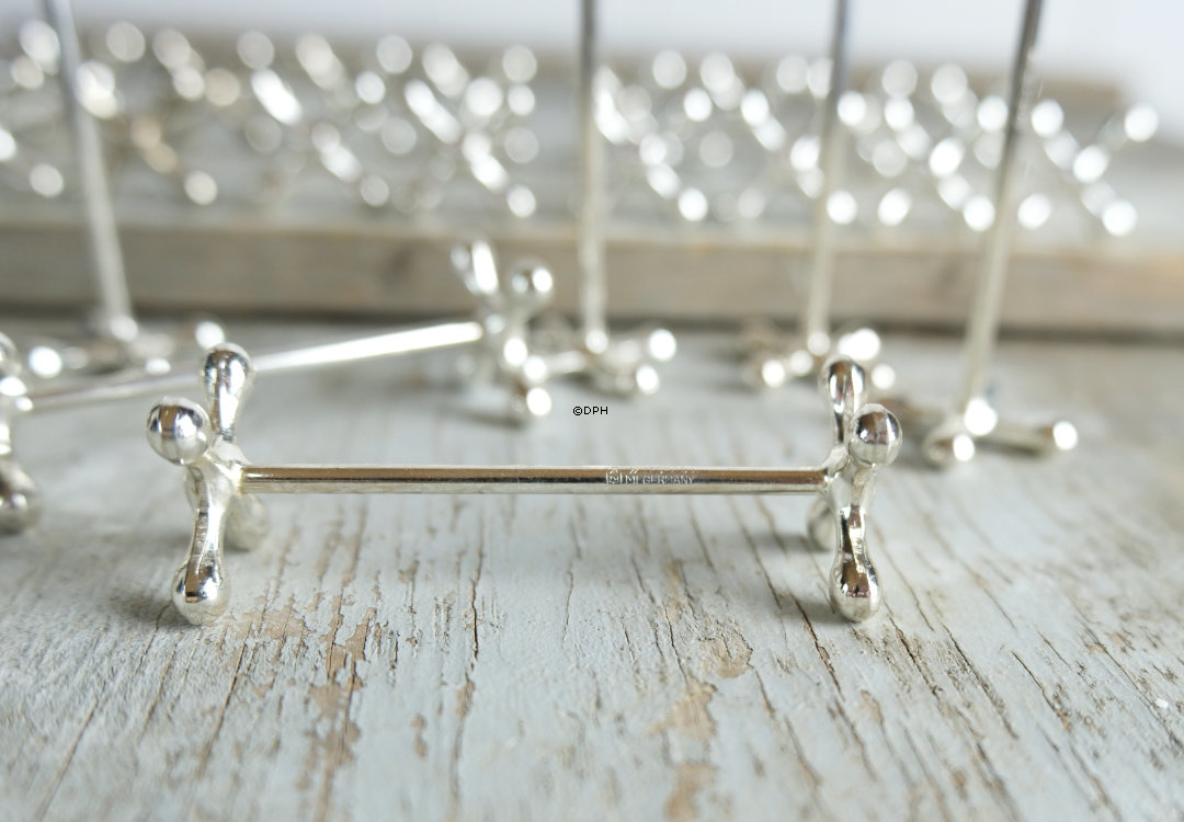 Knivstol i sølvplet, sæt af 16 stk. (Bestikholder til borddækning)