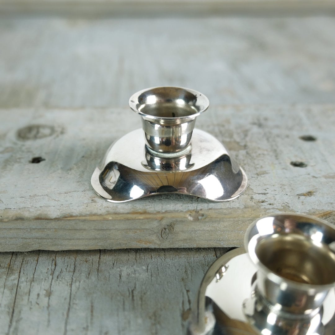 HOH vendbar lysestage i sølvplet, sæt af 2 stk.