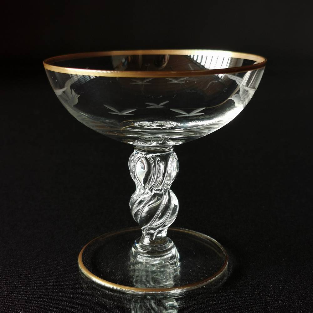 Lyngby måge drikkeglas, Champagne skål/Dessertskål