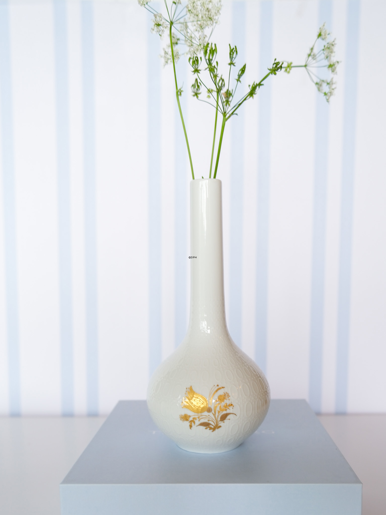 Vase Rosenthal Studio-Linie, hvid med guld