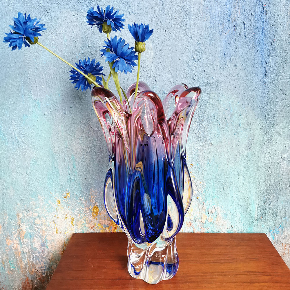 Glas vase, lilla