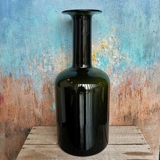 Holmegaard Otto Brauer, large floor vase in glass, green