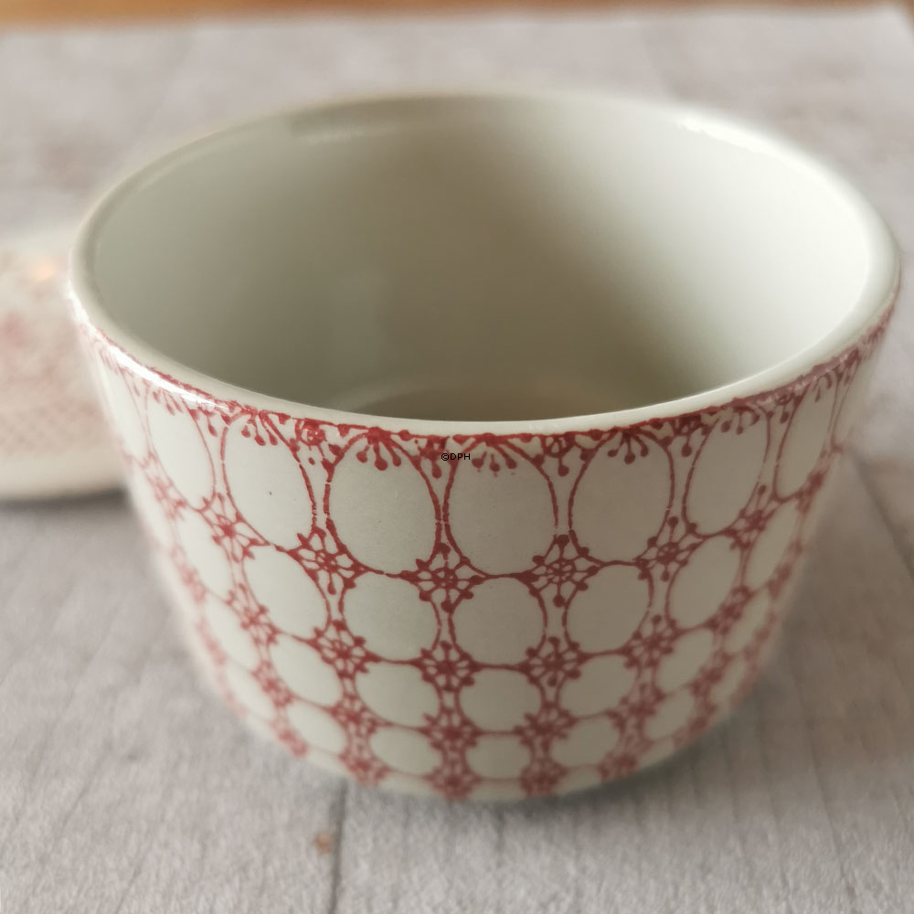 Wiinblad krukke med låg, motiv Praline rød nr. 3177-338