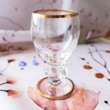 Holmegaard Gisselfeld Portvinsglas med guldkant