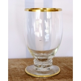 Holmegaard Gisselfeld ølglas med guldkant