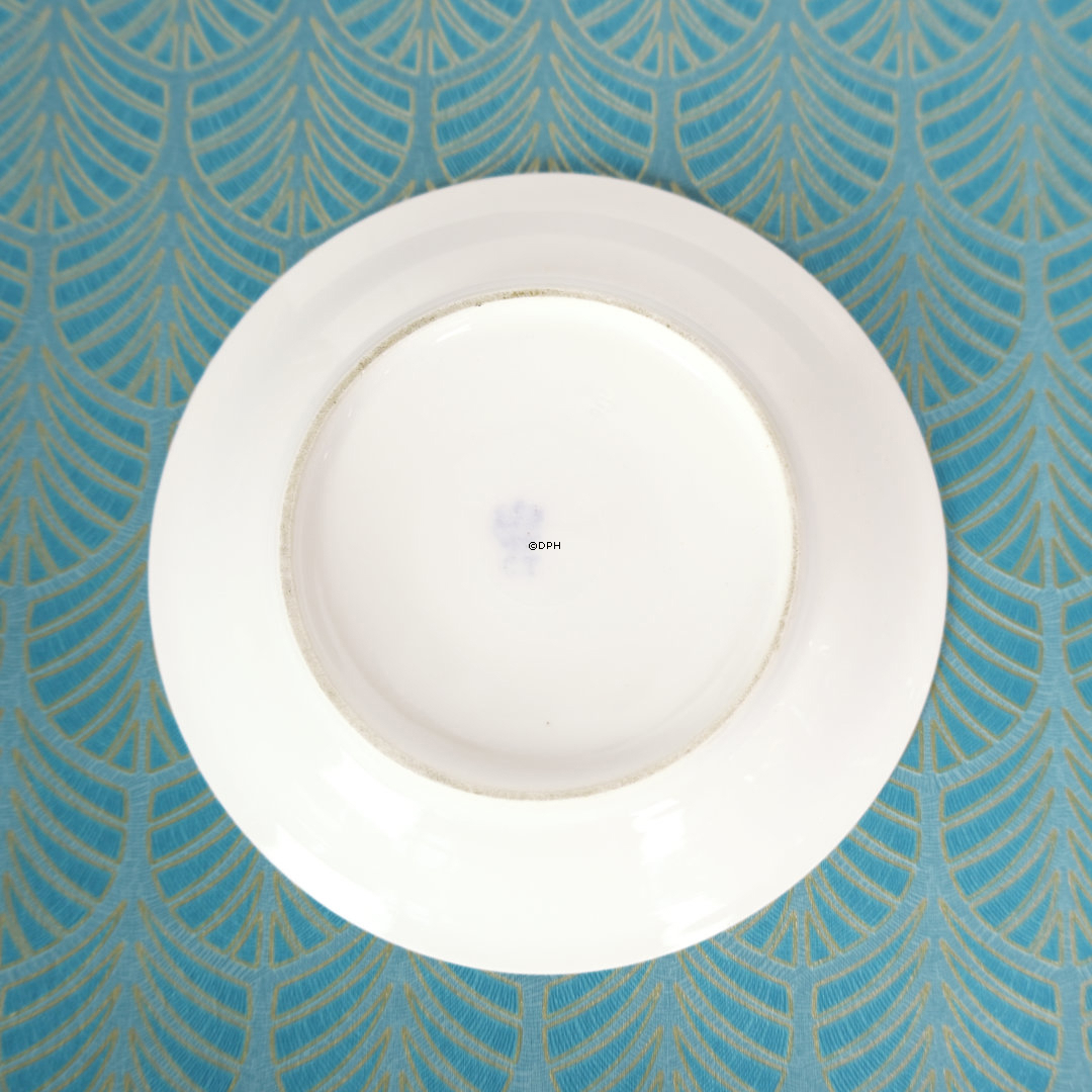 Meget fin gammel stor overskægskop m/underkop mærket CT (kop Ø 10cm - Underkop Ø16cm)