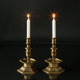 Kerzenhalter aus Messing, Set, 26 cm hoch, Antik