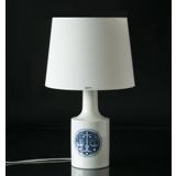 Round cylindrical lampshade height 22 cm, white chintz fabric