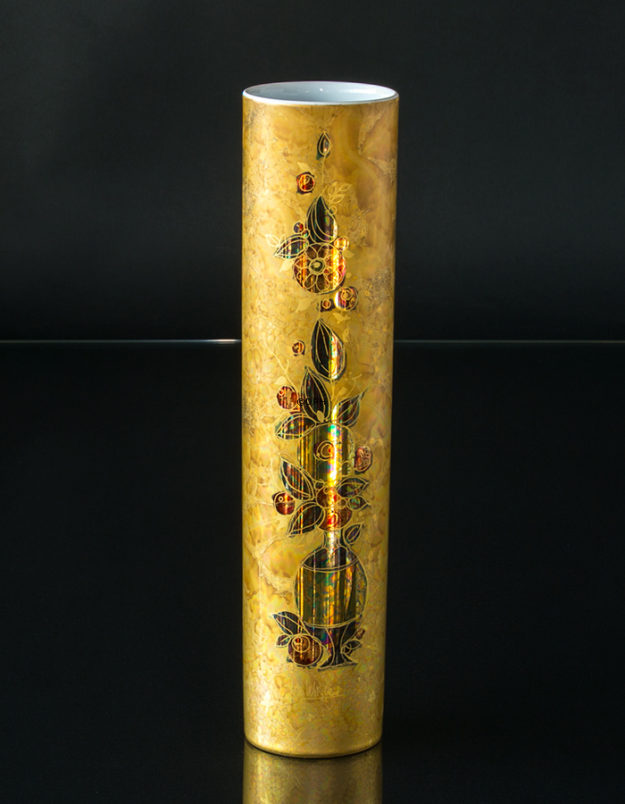 Rosenthal Bjørn Wiinblad vase, Studio Line, Dekoreret i guld