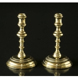 Old brass candle sticks, 17 cm. 2 pce.
