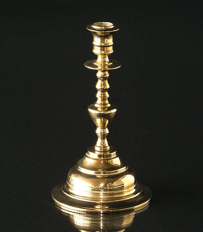 Gammel messing lysestage 20 cm