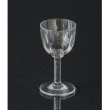 Port wine glass with carvings