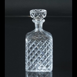 Rectangular Carafe in Glass with Grindings