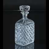 Rectangular Carafe in Glass with Grindings