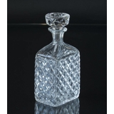 Rectangular Carafe in Glass with Grindings