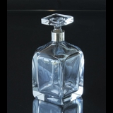 Rectangular Carafe in Glass with silver collar, Georg Jensen