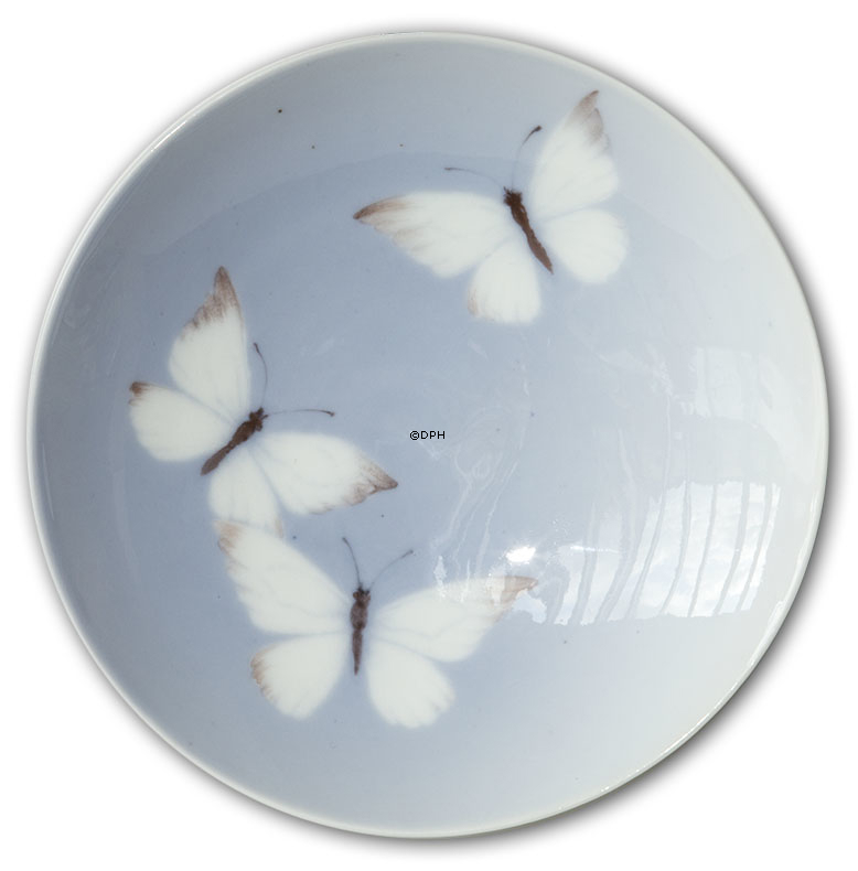 Skål med sommerfugle, Royal Copenhagen Art Noveau (1894-1900)