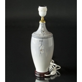 Lampe med blomstret gren og sommerfugle, Royal Copenhagen Art Noveau - Monteret med ny ledning og fatning