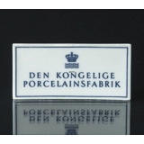 Royal Copenhagen Schild "Den kongelige Porcelainsfabrik"