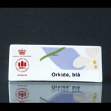 Bing & Grøndahl skilt, orkide blå